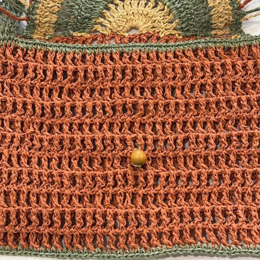 Multicoloured Crochet Bag with Fringe(Handmade) - Picture 6 of 9